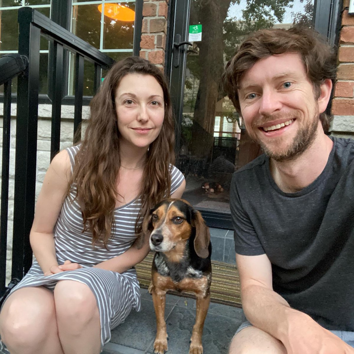 Andrew and Jess with Elvis the Beagle